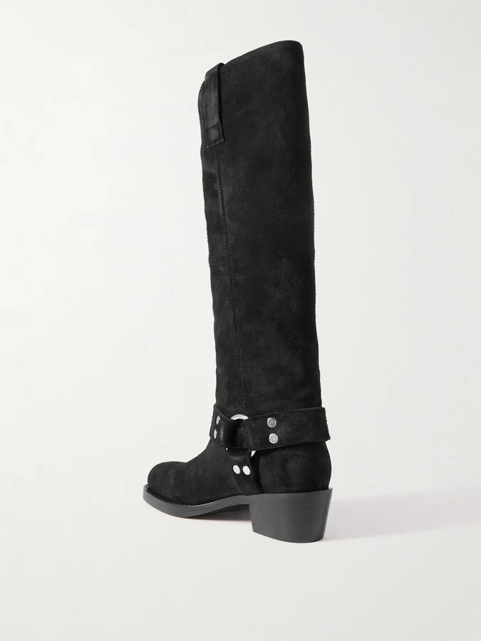 Paris Texas - Roxy Suede Knee Boots - Black - Image 3