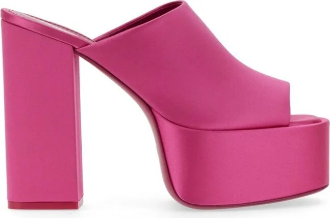 Paris Texas Sasha Block Heel Mules