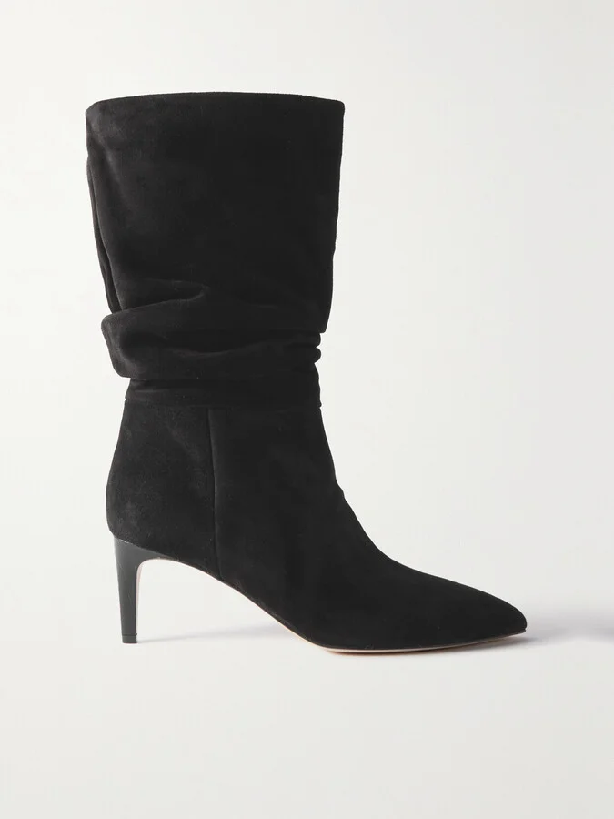 Paris Texas - Slouchy Suede Boots - Black