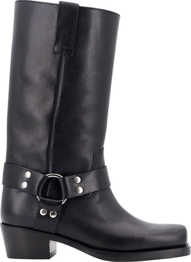 Paris Texas Square Toe Studded Ankle Boots