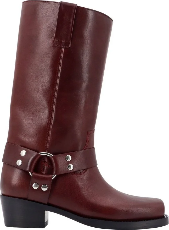 Paris Texas Square Toe Studded Ankle Boots