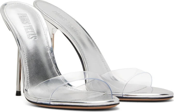 Paris Texas SSENSE Exclusive Silver Lidia Mules - Image 4