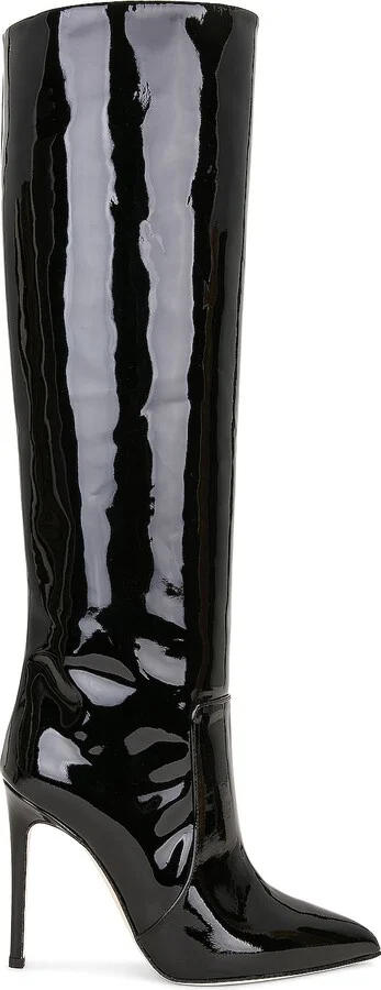 Paris Texas Stiletto Boot Heel 105 in Black