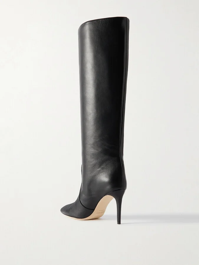 Paris Texas - Stiletto Leather Knee Boots - Black - Image 3