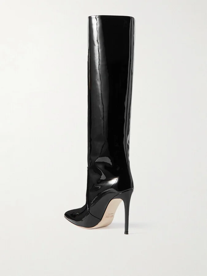 Paris Texas - Stiletto Patent-leather Knee Boots - Black - Image 3