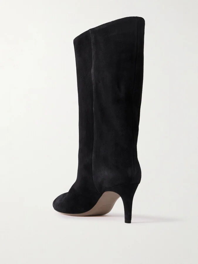 Paris Texas - Stiletto Suede Knee Boots - Black - Image 3