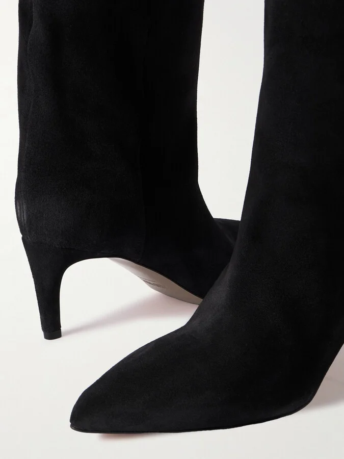 Paris Texas - Stiletto Suede Knee Boots - Black - Image 4