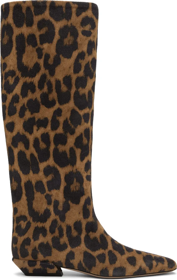 Paris Texas Tan & Black Bettina 25 Tall Boots