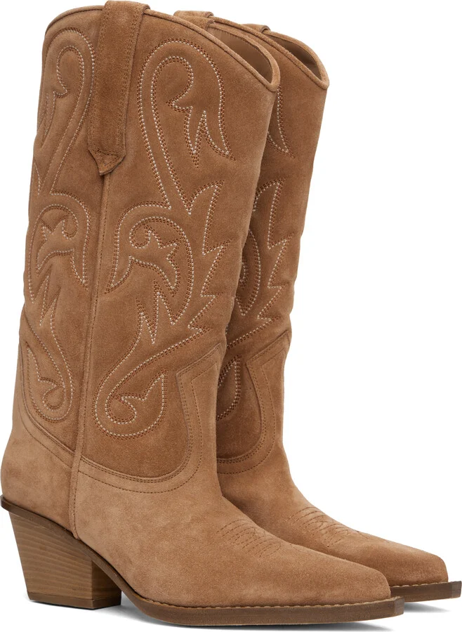 Paris Texas Tan Jacinta Embroidered 60 Boots - Image 4
