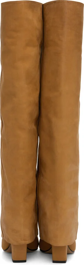 Paris Texas Tan Jane Fold Over Tall Boots - Image 2
