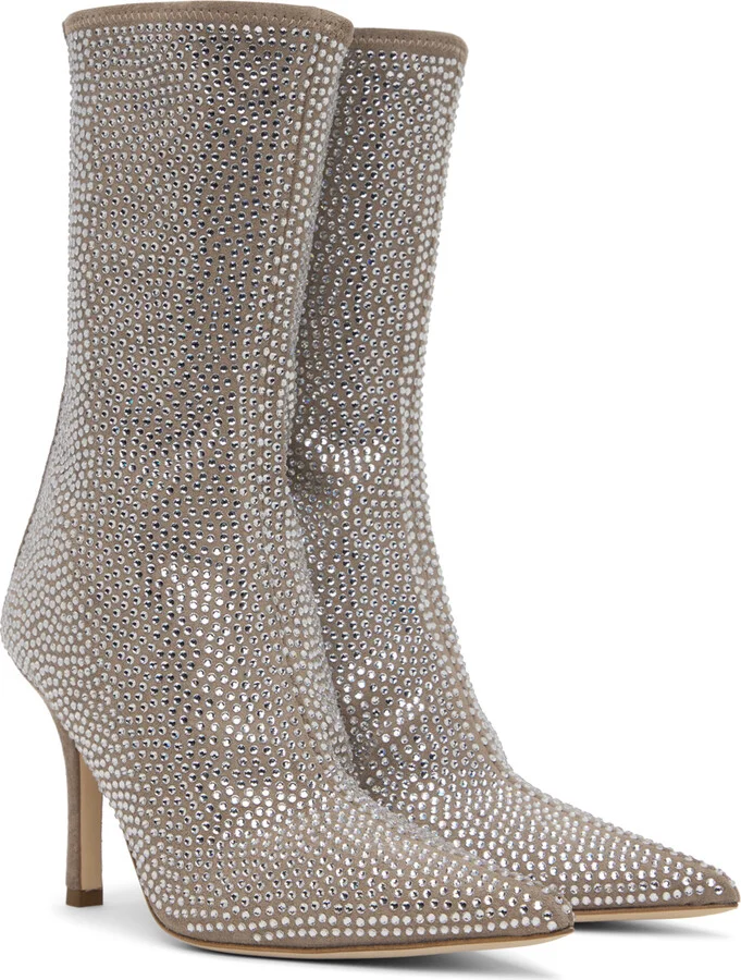 Paris Texas Taupe Holly Mama Boots - Image 4