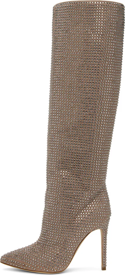 Paris Texas Taupe Holly Tall Boots - Image 3