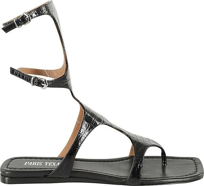 Paris Texas Uma Embossed Flat Sandals