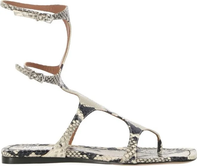Paris Texas Uma Embossed Flat Sandals