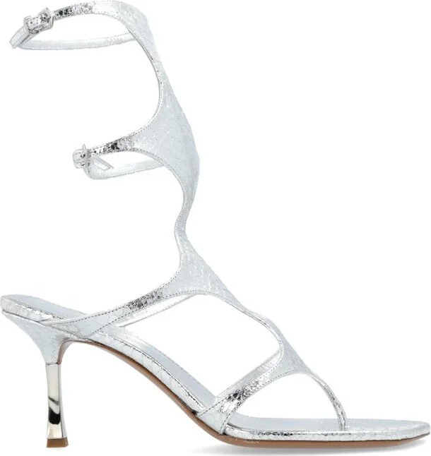 Paris Texas Uma Embossed Heeled Sandals