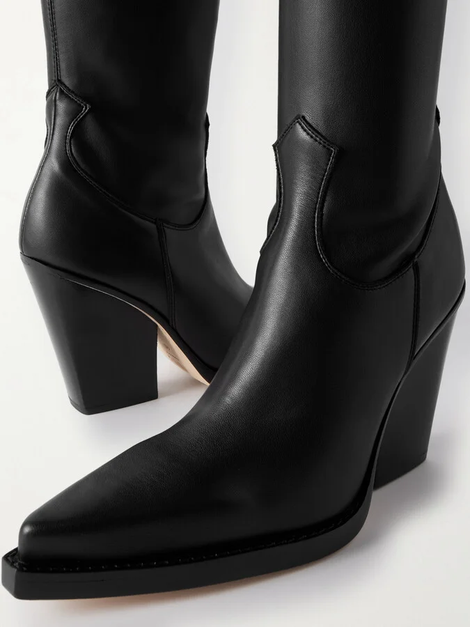 Paris Texas - Vegas Faux Stretch-leather Over-the-knee Boots - Black - Image 4