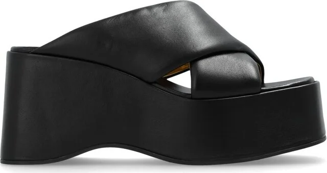 Paris Texas Vicky Wedge Heel Mules