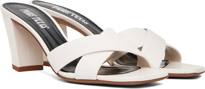 Paris Texas White Dafne 70 Mules - Image 4
