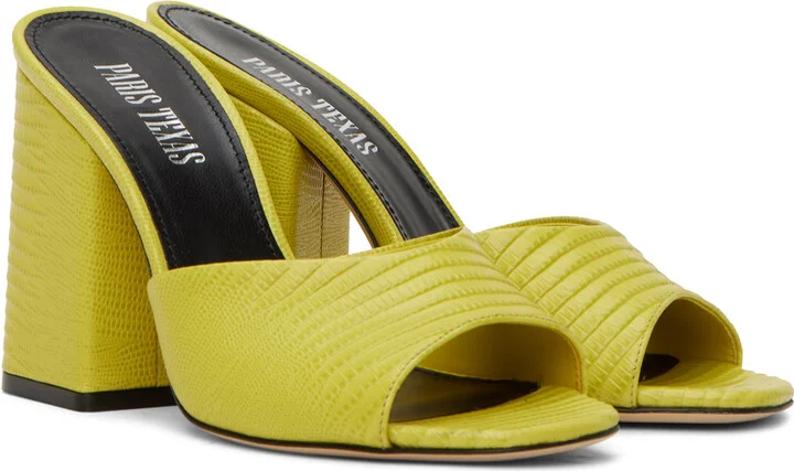 Paris Texas Yellow Anja Mules - Image 4