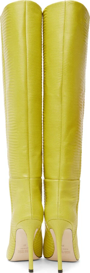 Paris Texas Yellow Stiletto Boots - Image 2