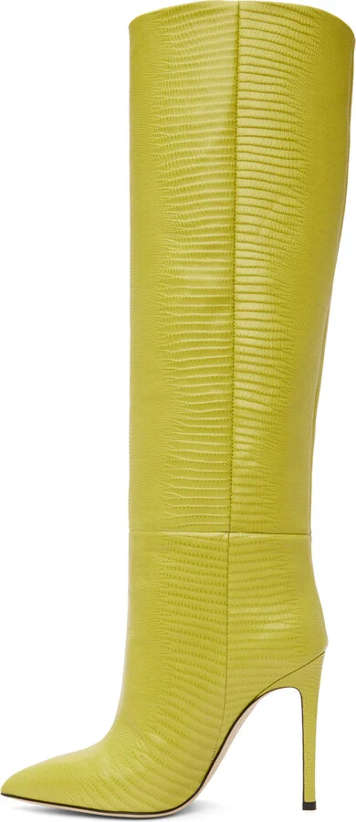 Paris Texas Yellow Stiletto Boots - Image 3