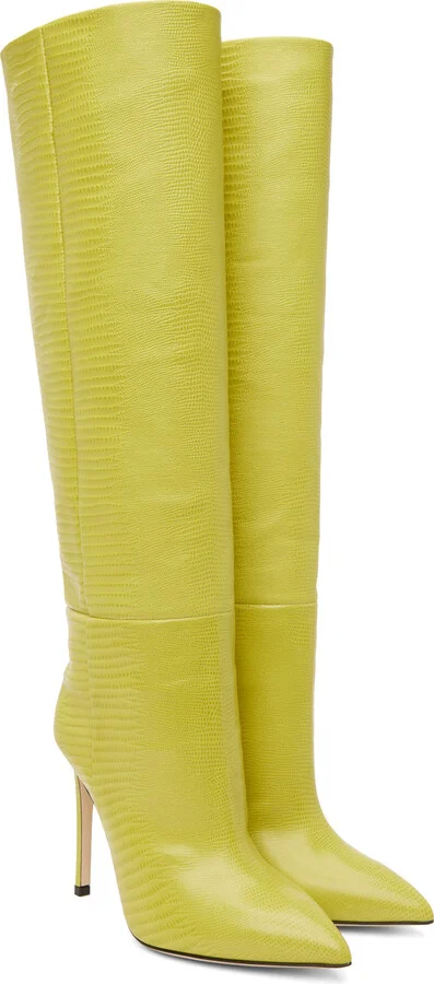 Paris Texas Yellow Stiletto Boots - Image 4