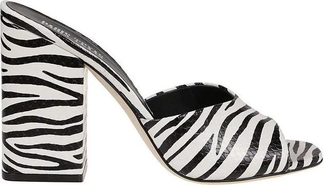 Paris Texas Zebra Printed Slip-On Sandals