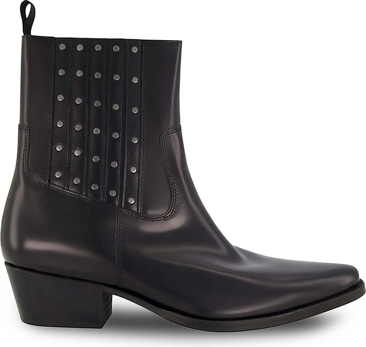 Paris White Label Studded Leather Chelsea Boots