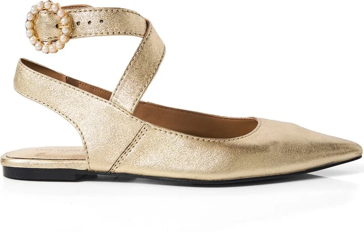 Parisa Ankle Strap Pointed Toe Flat - Image 3