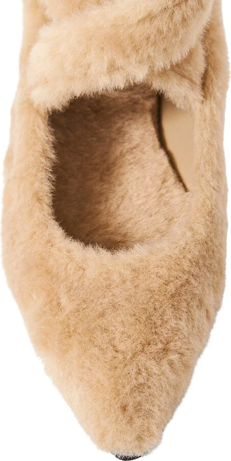 Parisa Faux Shearling Ankle Strap Flat - Image 6