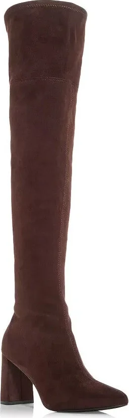 Parisah Boots Women 7.5 Brown Pointed Toe Over The Knee ZPO3436