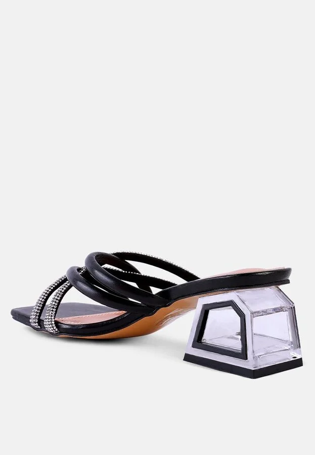 Parisian Cut Rhinestone Embellished Strap Sandals - Image 6