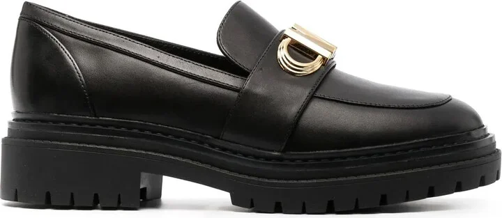 Parker lug logo-plaque loafers
