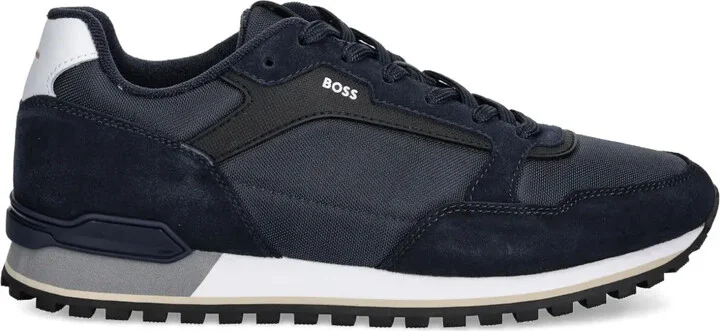 Parkour suede-panelled sneakers
