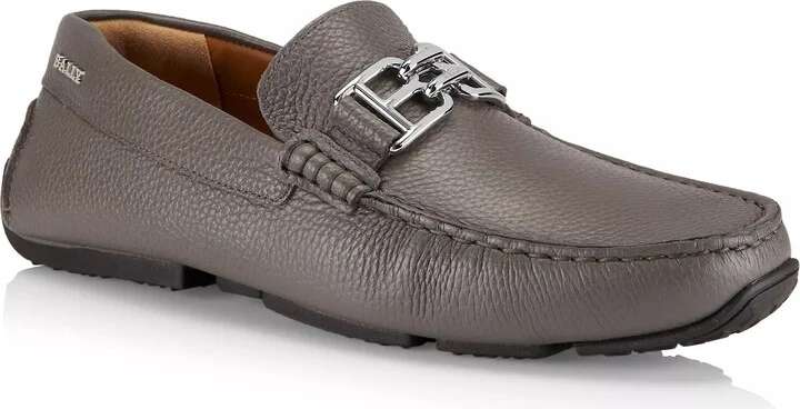 Parsal 6303266 Men's Dark Mineral Leather Loafers