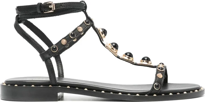 Party stud-embellished leather sandals