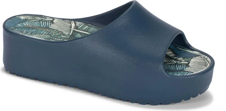 Parvati Womens Round toe Platform Slide Sandals