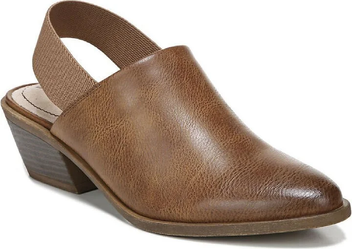 Pasadena Womens Faux Leather Block Heels Ankle Strap