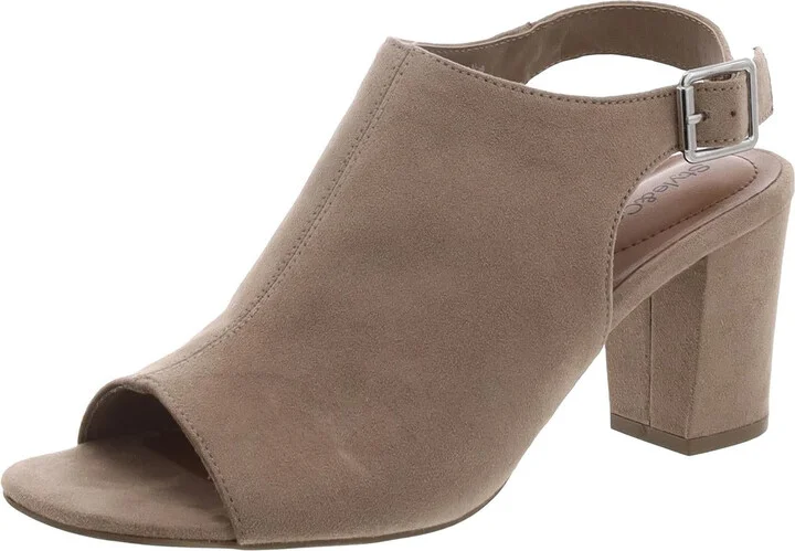 Pascaal Womens Faux Suede Peep Toe Shooties