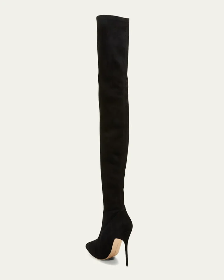 Paschalarehi Suede Over-The-Knee Boots - Image 2