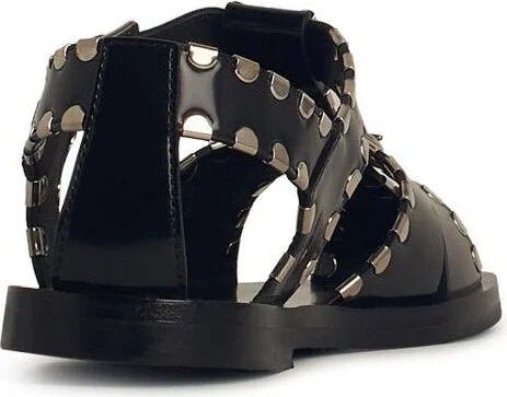 'pasely' Black Leather Sandals - Image 3