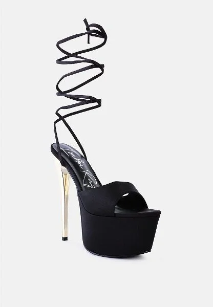 Passion Fruit Dramatic Platform Lace-Up Heel Sandals Women - Image 4