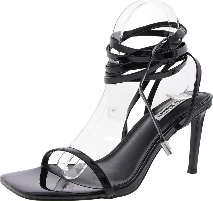 Passionate Womens Lace-Up Patent Heels
