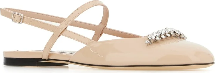 Pastel Pink Leather Belinda Ballerinas - Image 2