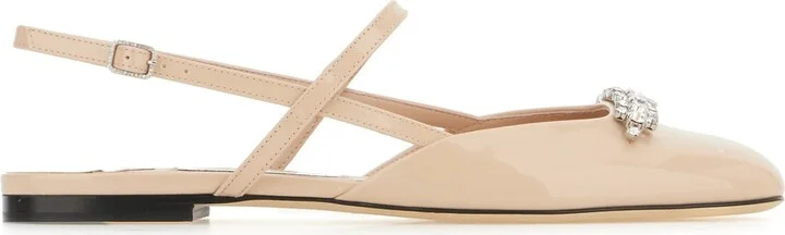 Pastel Pink Leather Belinda Ballerinas