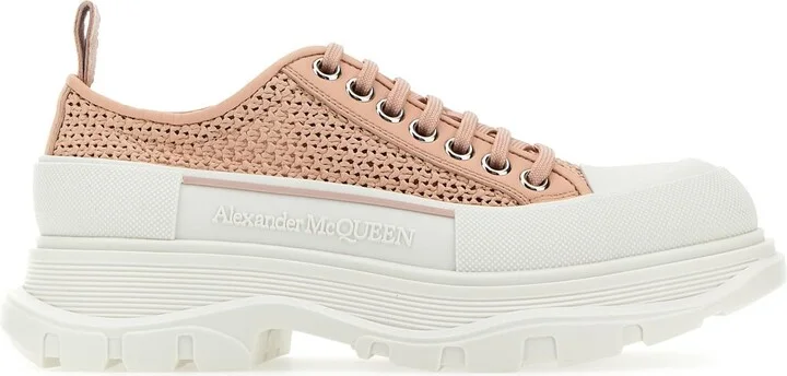 Pastel pink raffia Tread Slick sneakers