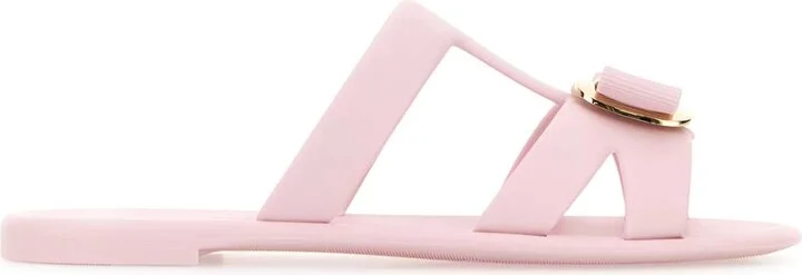 Pastel Pink Rubber Lilou Slippers