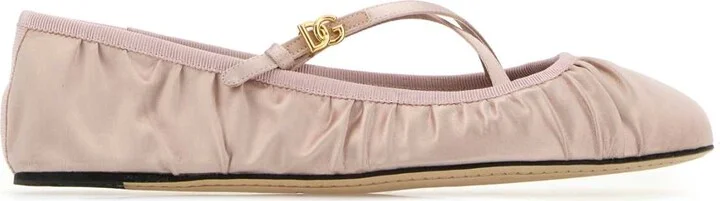 Pastel Pink Satin Vally Ballerinas