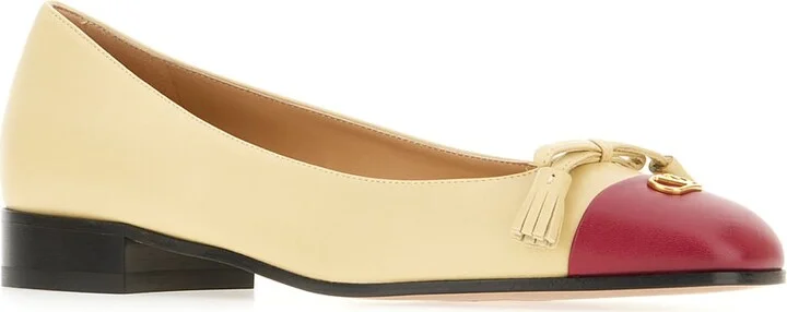 Pastel Yellow Leather Ballerinas - Image 2