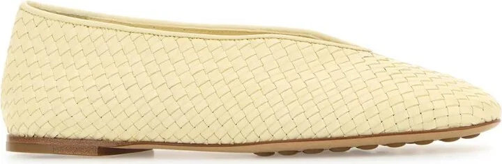 Pastel Yellow Leather Rosa Ballerinas - Image 2